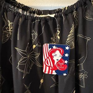 NWT Pinup Girl Sylvie long sleeve peasant top in Stregheria